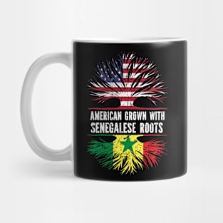 American Grown with Senegalese Roots USA Flag Mug